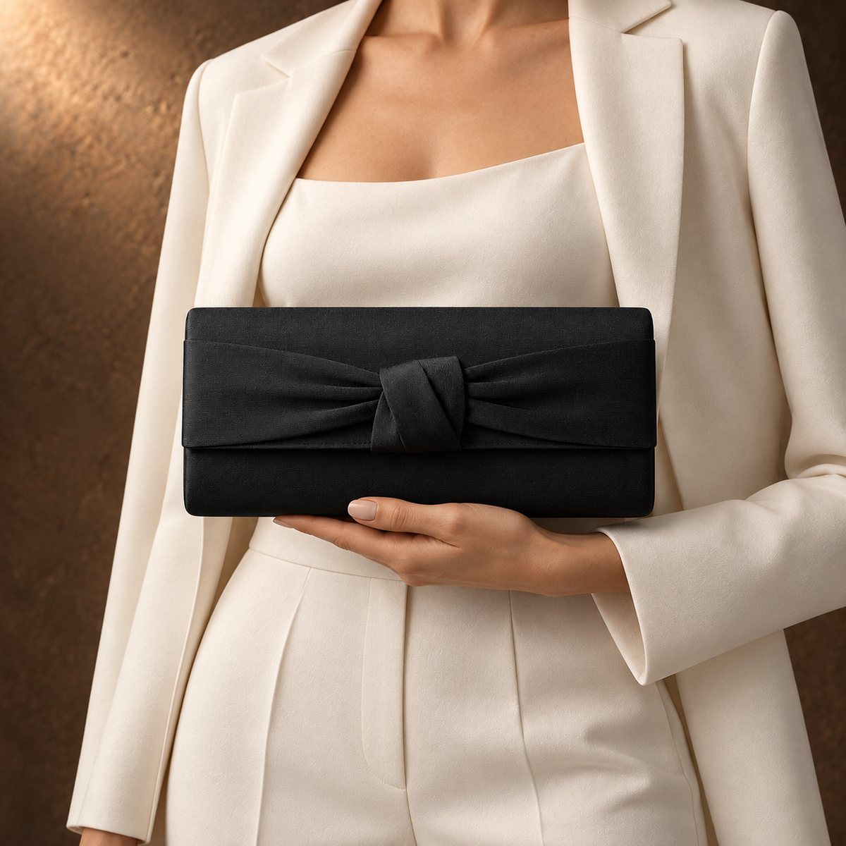 Élan Knot Clutch lifestyle view
